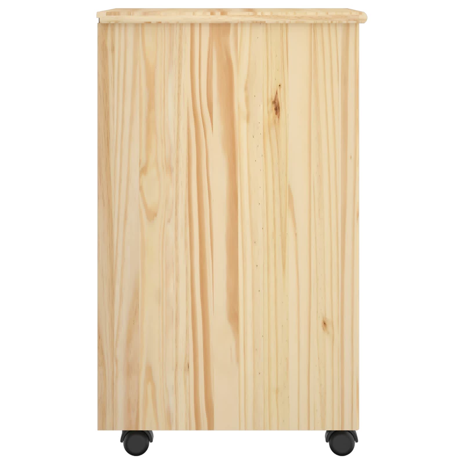 vidaXL Rolkowa szafka Brązowy 65,5 x 34 x 39 cm Lite drewno sosnowe