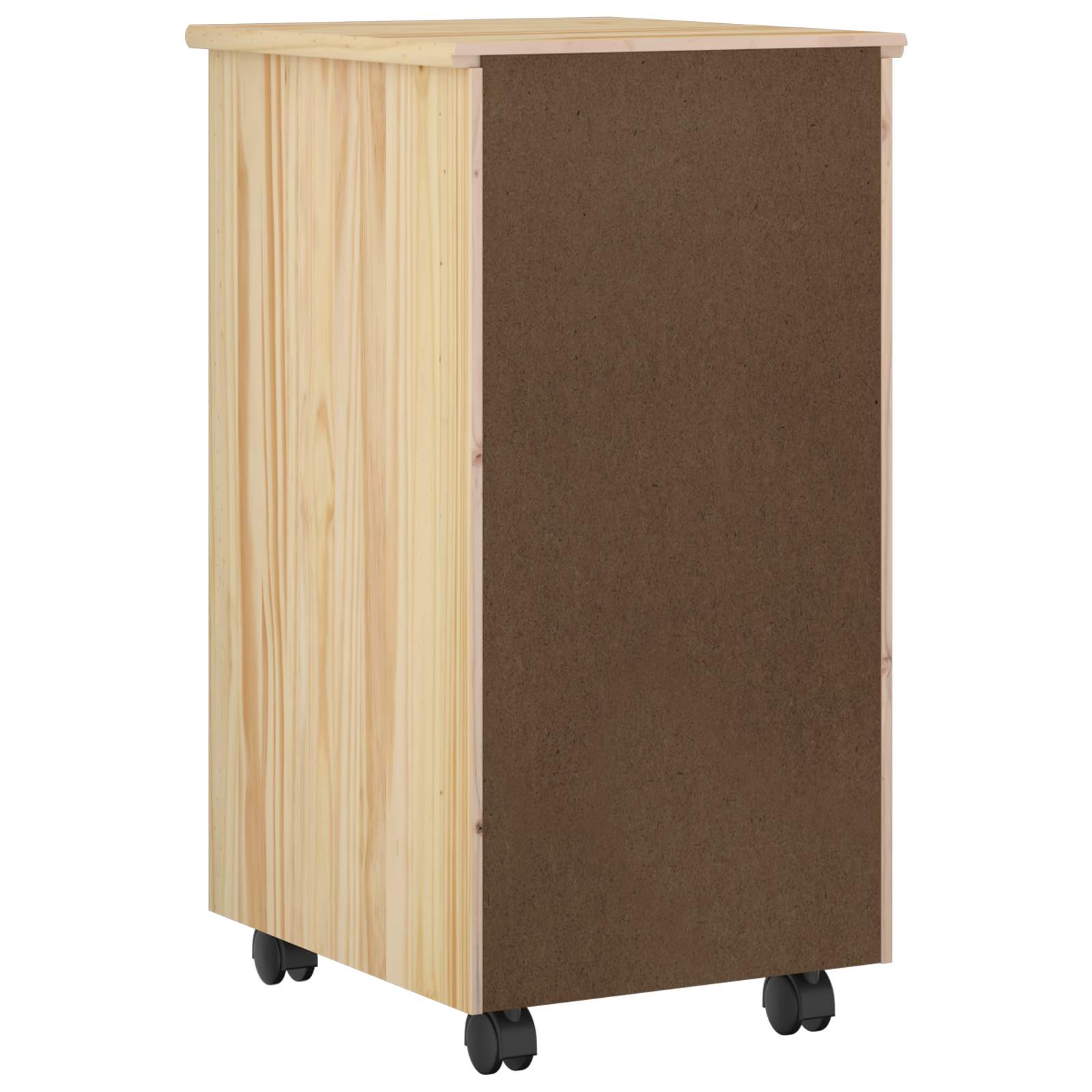 vidaXL Rolkowa szafka Brązowy 34 x 39 x 65,5 cm Lite drewno sosnowe