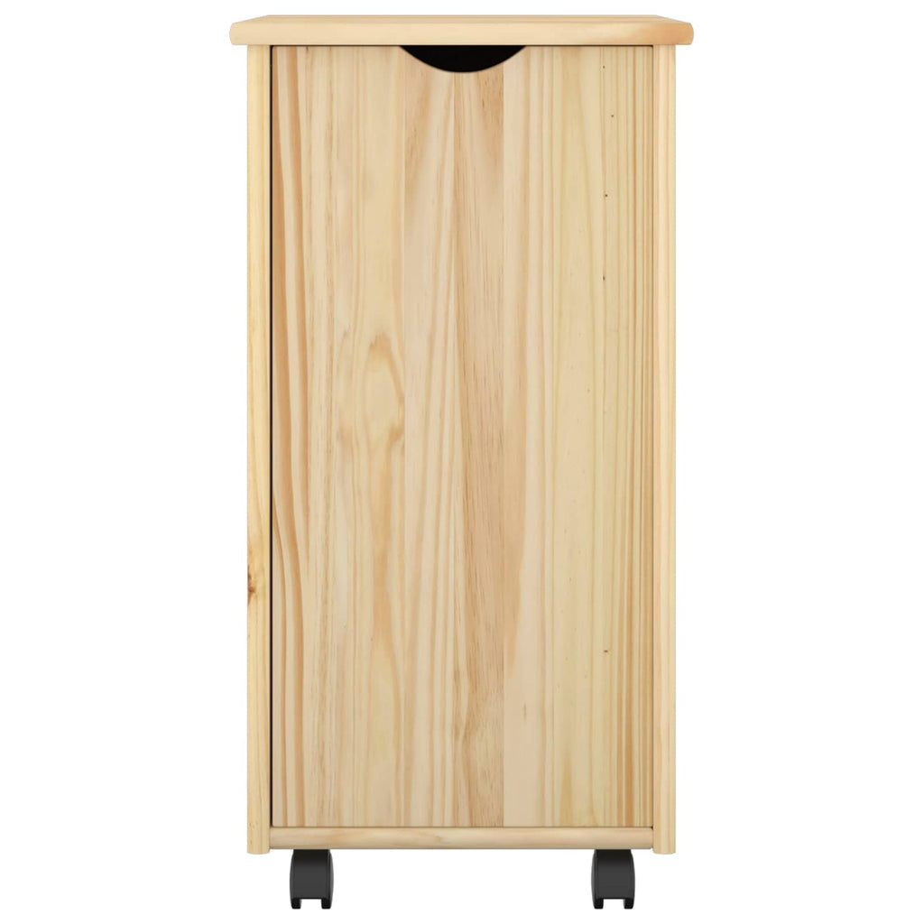 vidaXL Rolkowa szafka Brązowy 34 x 39 x 65,5 cm Lite drewno sosnowe