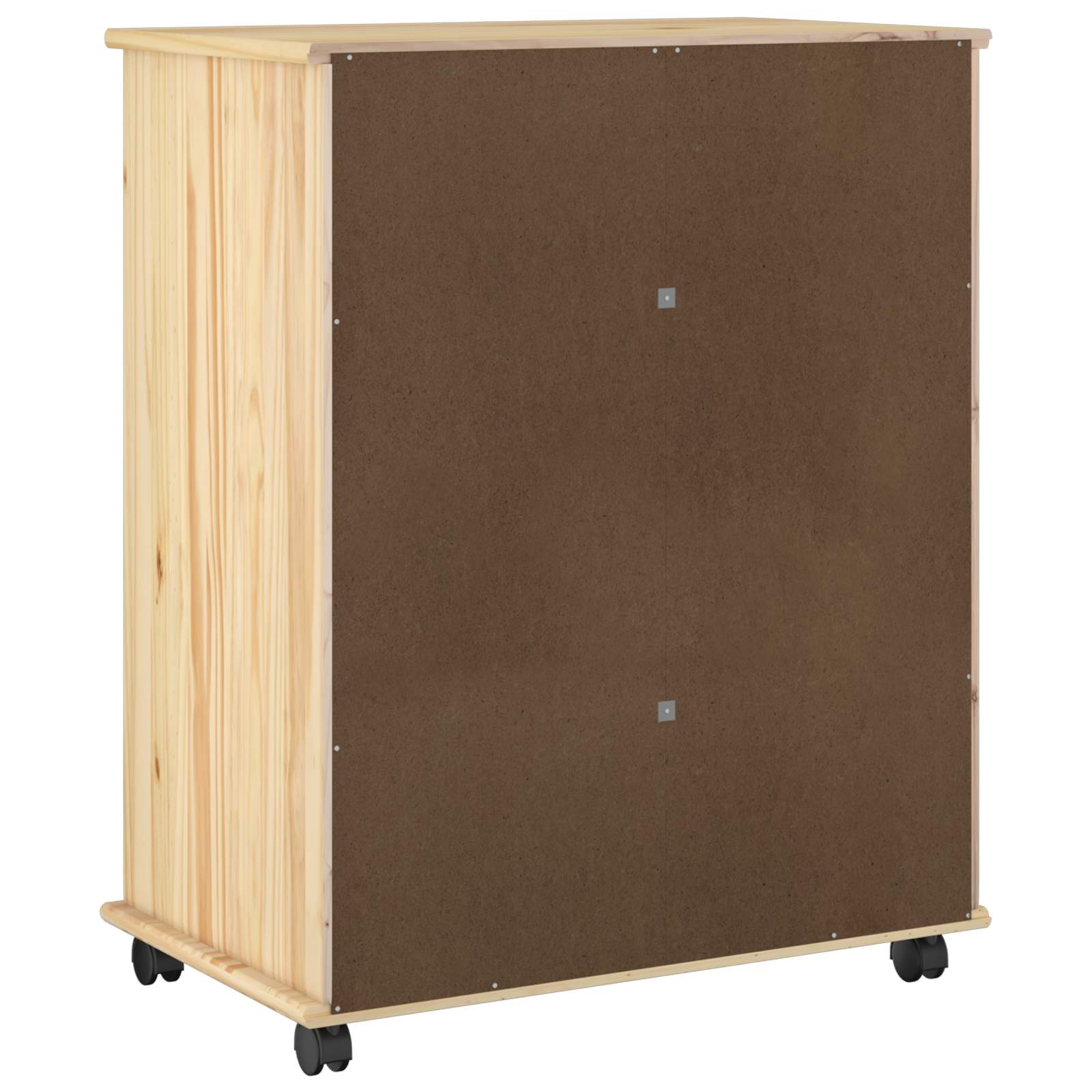 vidaXL Rolkowa szafka Brązowy 63,5 x 39 x 79 cm Lite drewno sosnowe