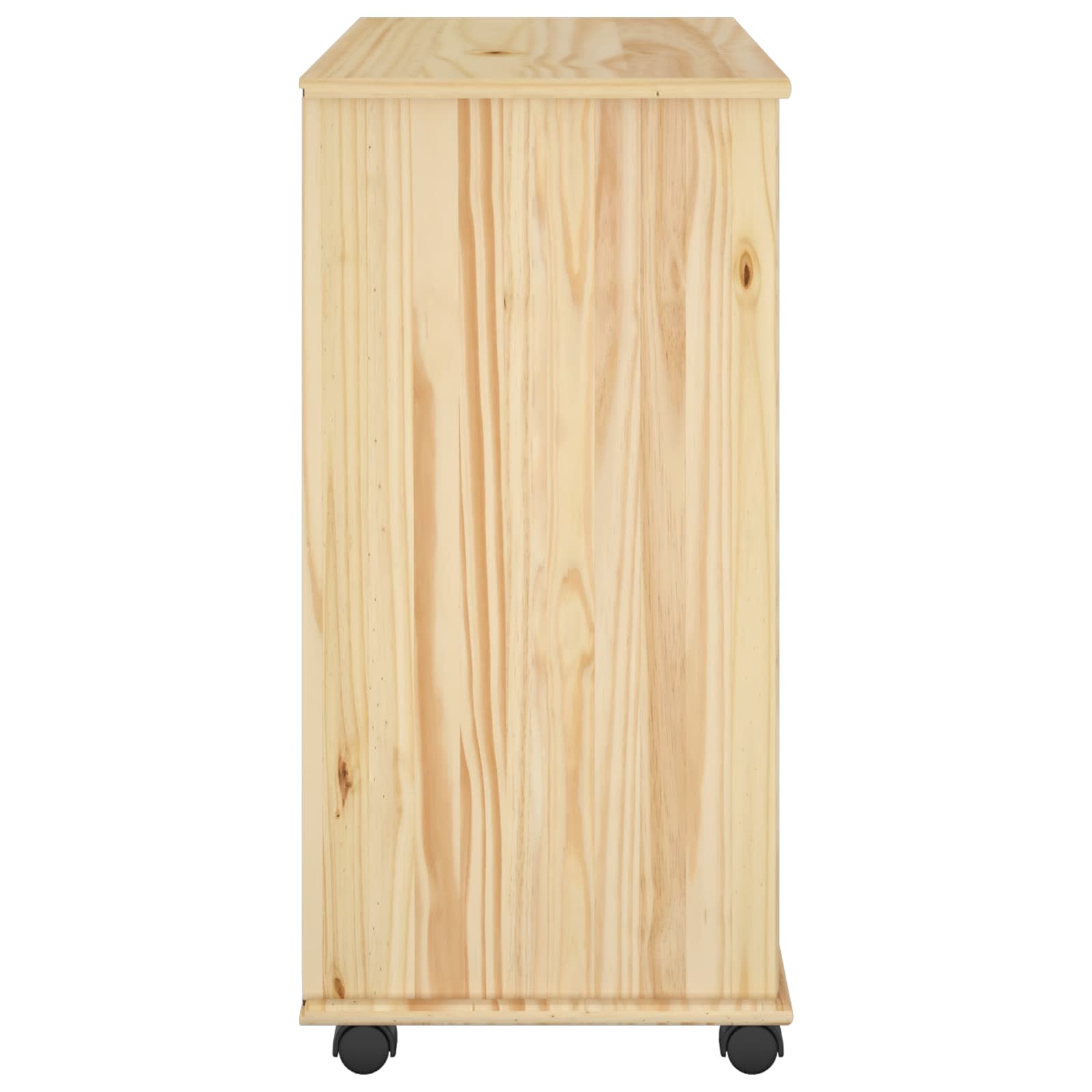 vidaXL Rolkowa szafka Brązowy 63,5 x 39 x 79 cm Lite drewno sosnowe