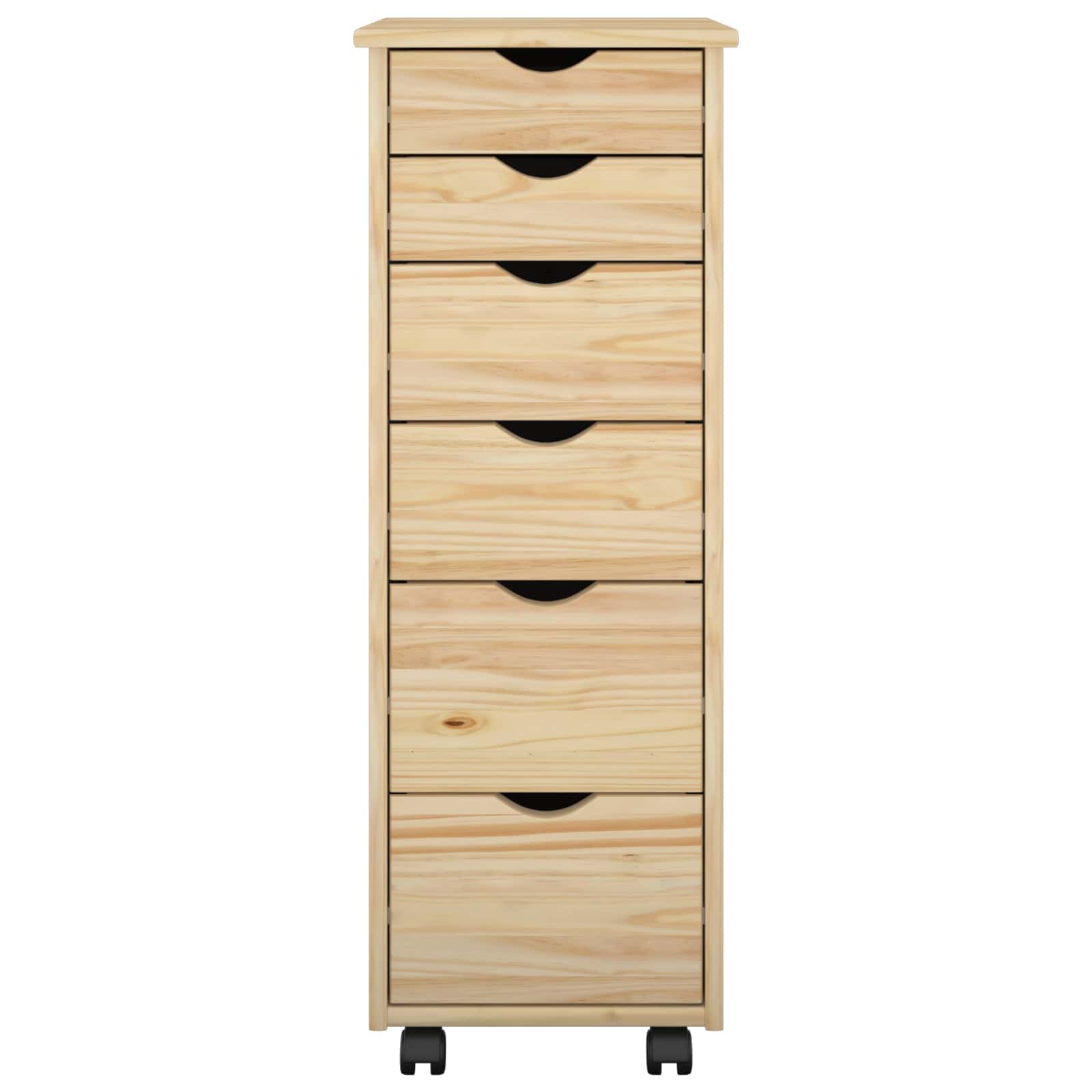 vidaXL Rolkowa szafka Brązowy 34 x 39 x 93,5 cm Lite drewno sosnowe