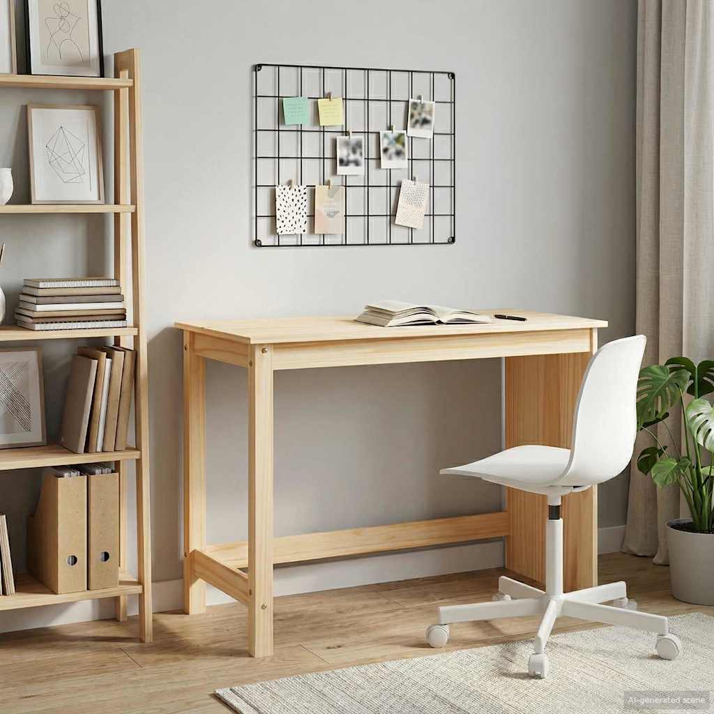 vidaXL Biurko Brązowy 112 x 50 x 75 cm Lite drewno sosnowe