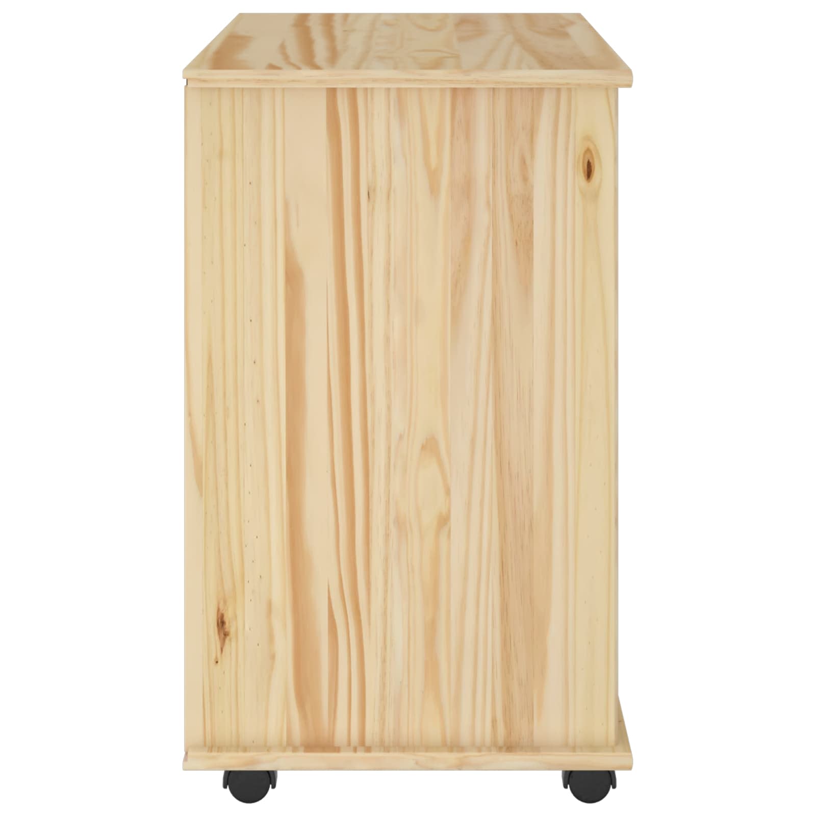 vidaXL Rolkowa szafka Brązowy 63,5 x 39 x 65,5 cm Lite drewno sosnowe