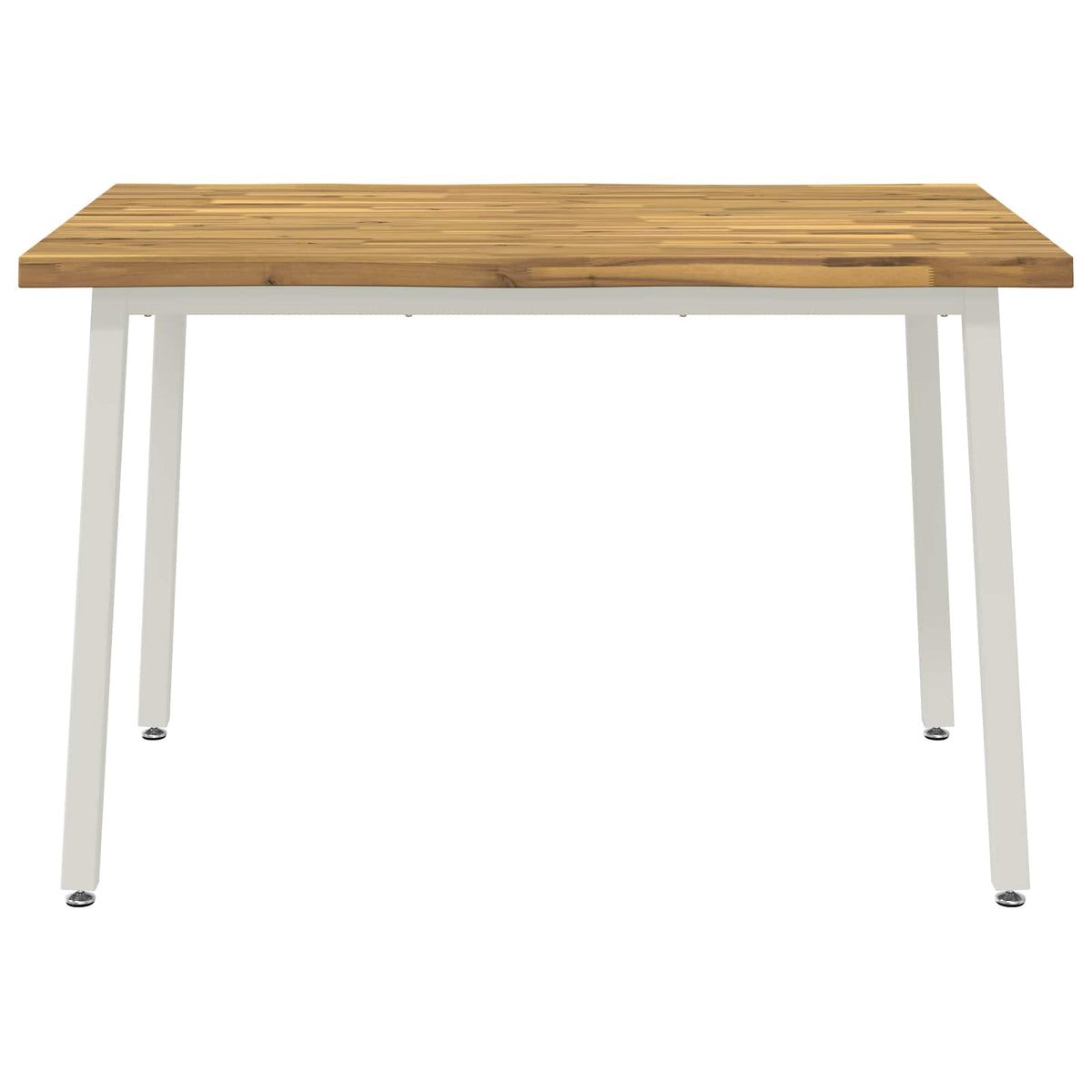 vidaXL 140 x 70 x 75 cm Lite Drewno Akacji Biały Prostokątny