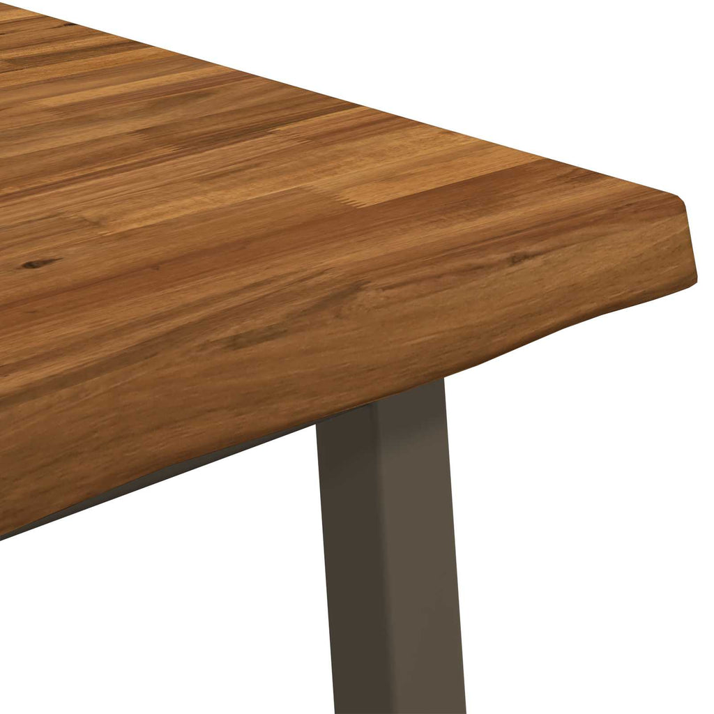 vidaXL 80 x 80 x 75 cm Lite Drewno Akacji Naturalny i kawowy Kwadrat