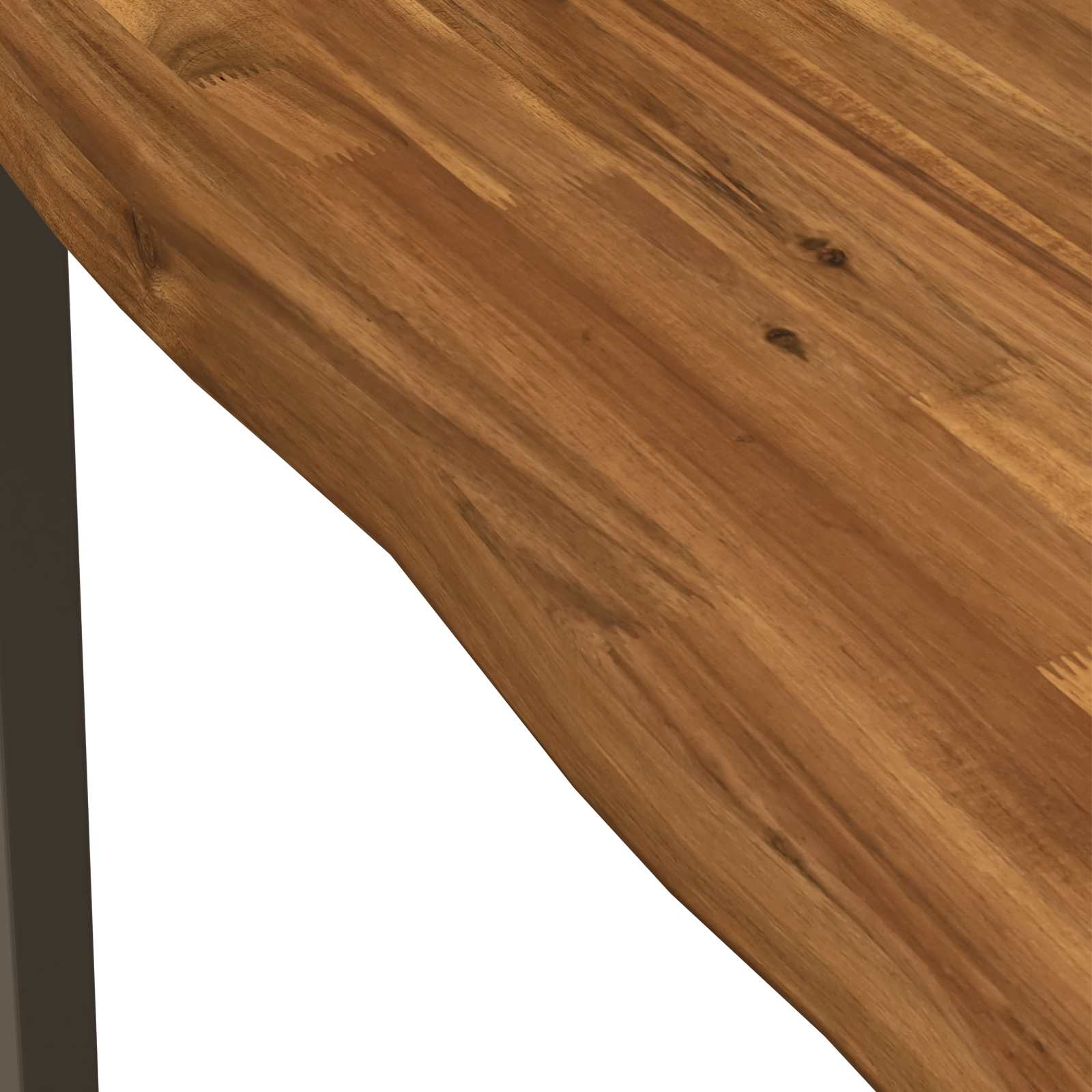 vidaXL 80 x 80 x 75 cm Lite Drewno Akacji Naturalny i kawowy Kwadrat