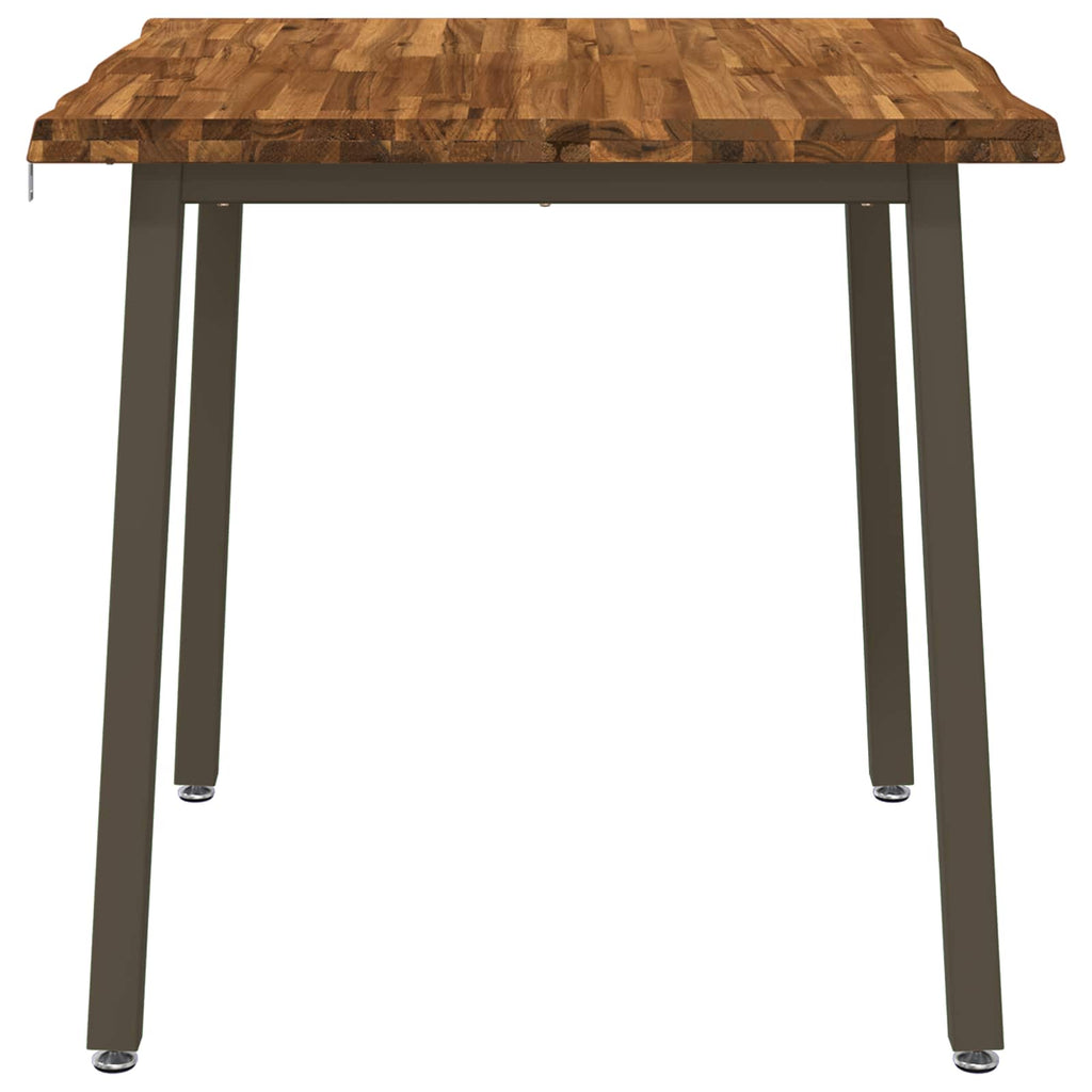 vidaXL 80 x 80 x 75 cm Lite Drewno Akacji Naturalny i kawowy Kwadrat