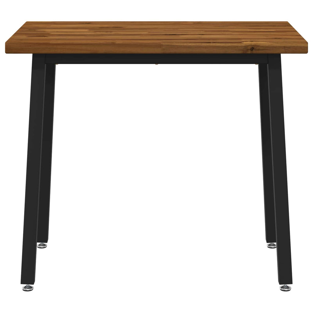 vidaXL 90 x 55 x 75 cm Lite Drewno Akacji Naturalny i czarny