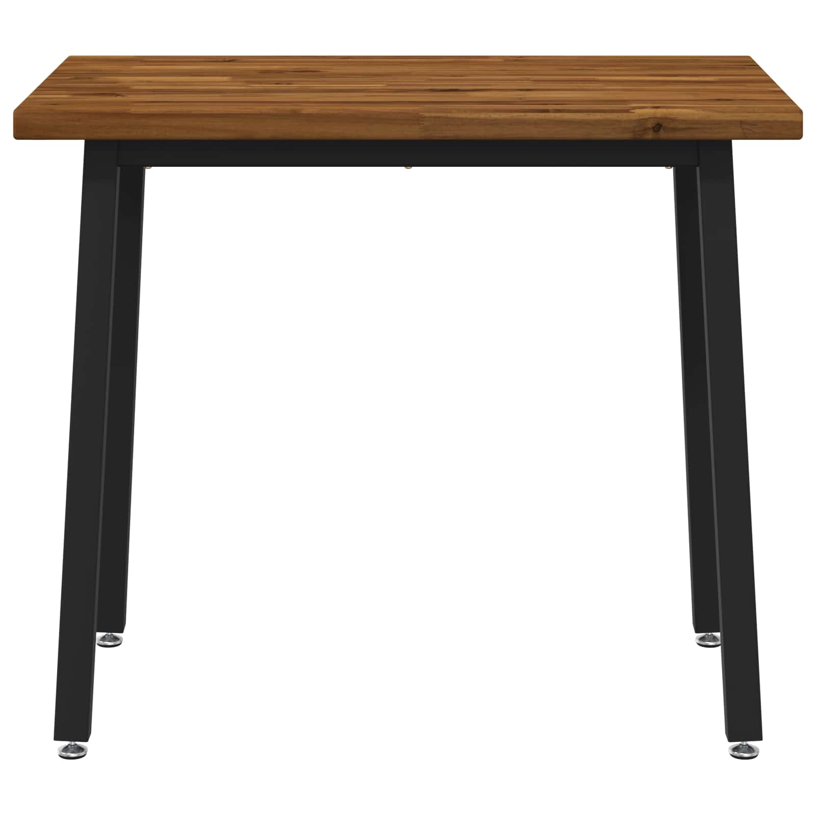 vidaXL 90 x 55 x 75 cm Lite Drewno Akacji Naturalny i czarny