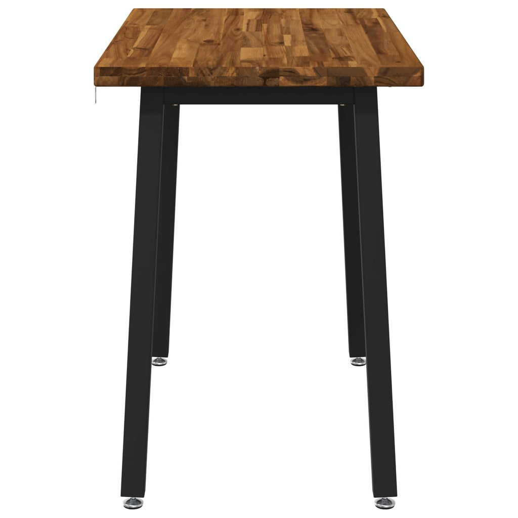 vidaXL 110 x 55 x 75 cm Lite Drewno Akacji Naturalny i czarny