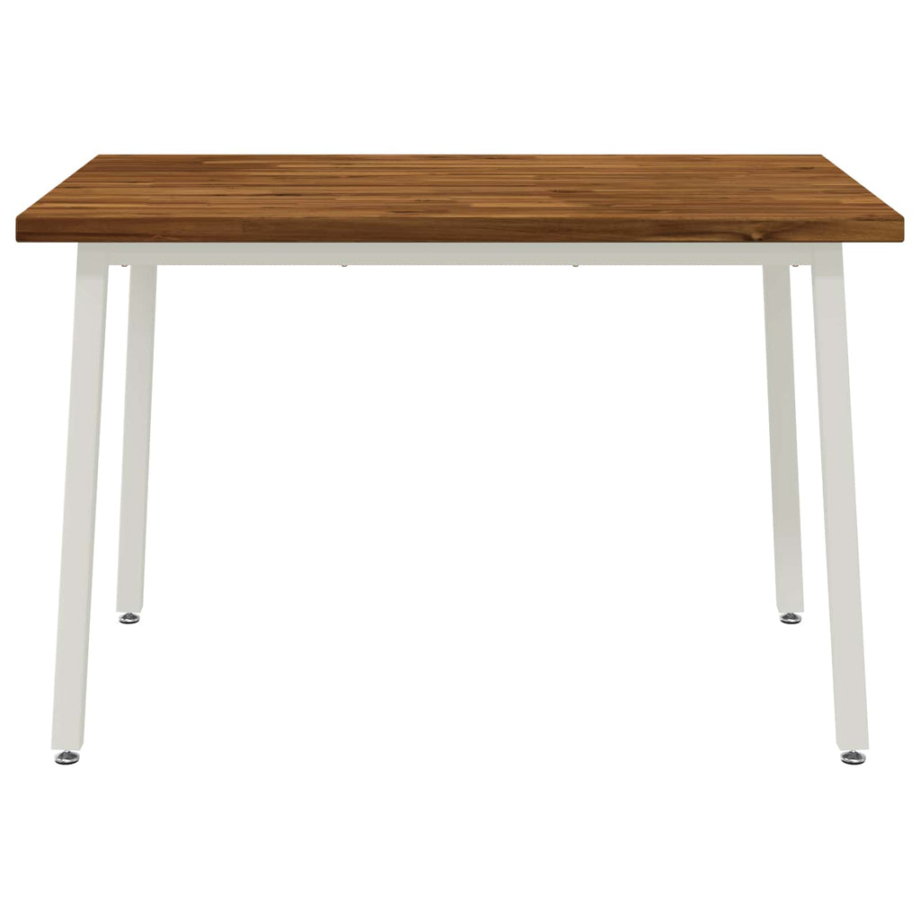 vidaXL 120 x 70 x 75 cm Lite Drewno Akacji Naturalne i białe