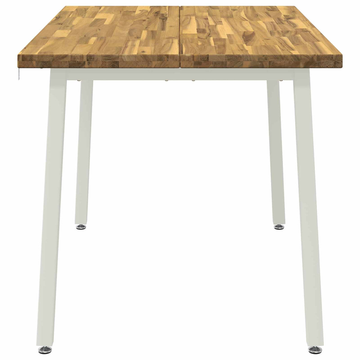 vidaXL 120 x 70 x 75 cm Lite Drewno Akacji Biały Prostokątny