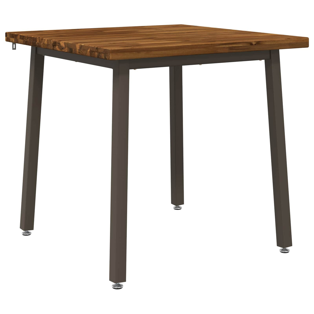 vidaXL 80 x 80 x 75 cm Lite Drewno Akacji Naturalny i kawowy Kwadrat