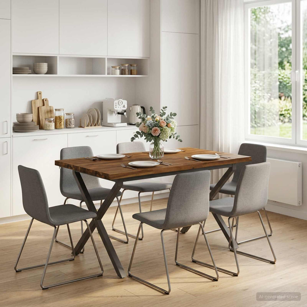 vidaXL 90 x 55 x 75 cm Lite Drewno Akacji Naturalny i kawowy