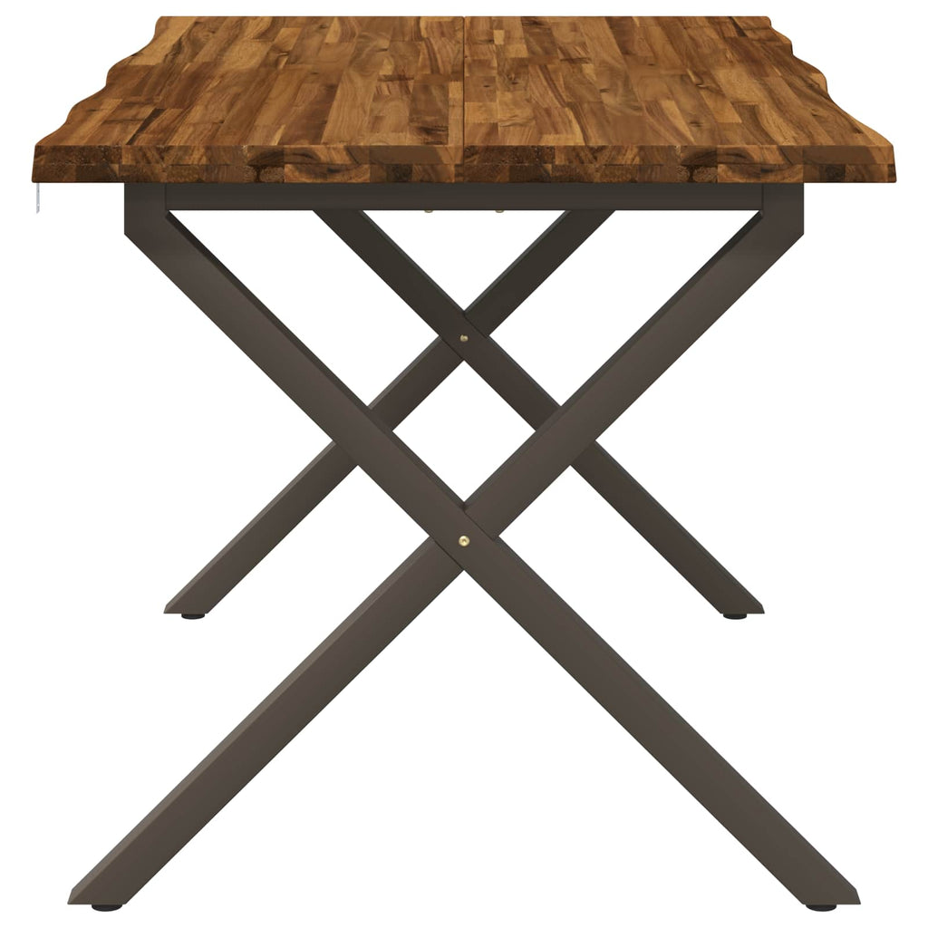 vidaXL 90 x 55 x 75 cm Lite Drewno Akacji Naturalny i kawowy