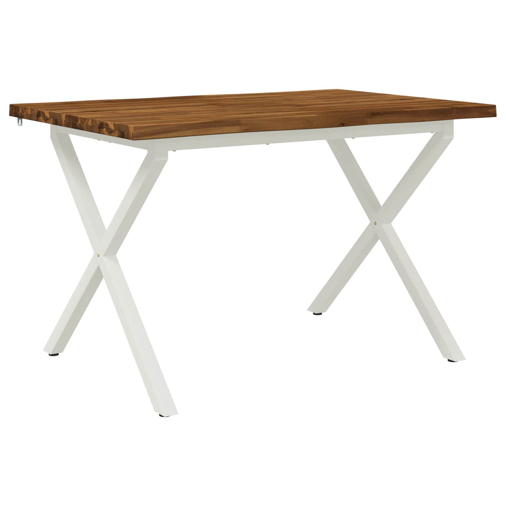 vidaXL 90 x 55 x 75 cm Lite Drewno Akacji Naturalne i białe