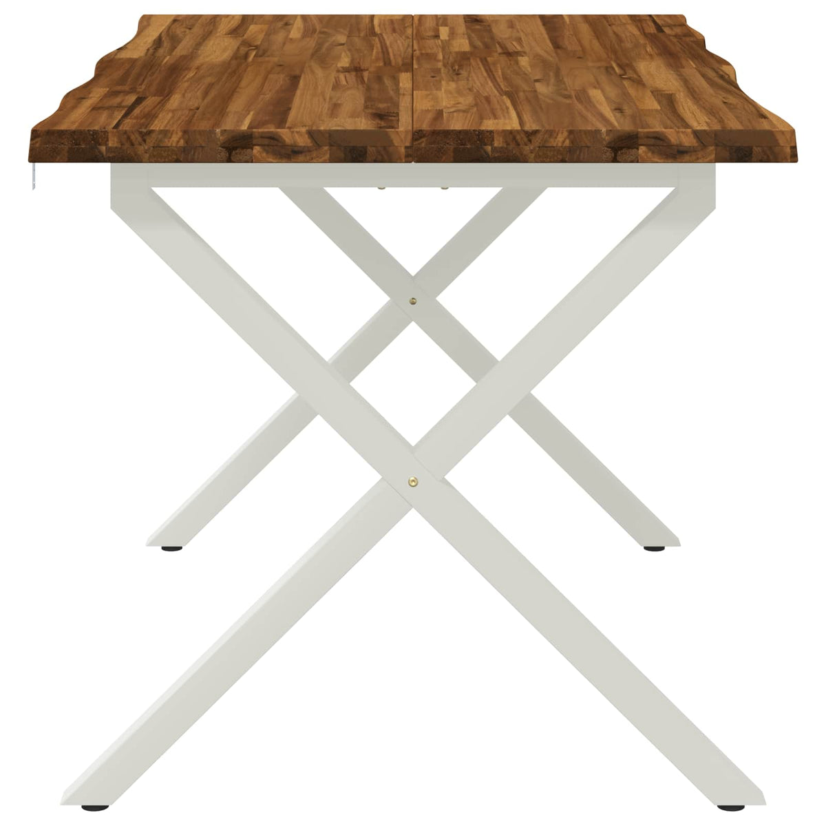 vidaXL 90 x 55 x 75 cm Lite Drewno Akacji Naturalne i białe