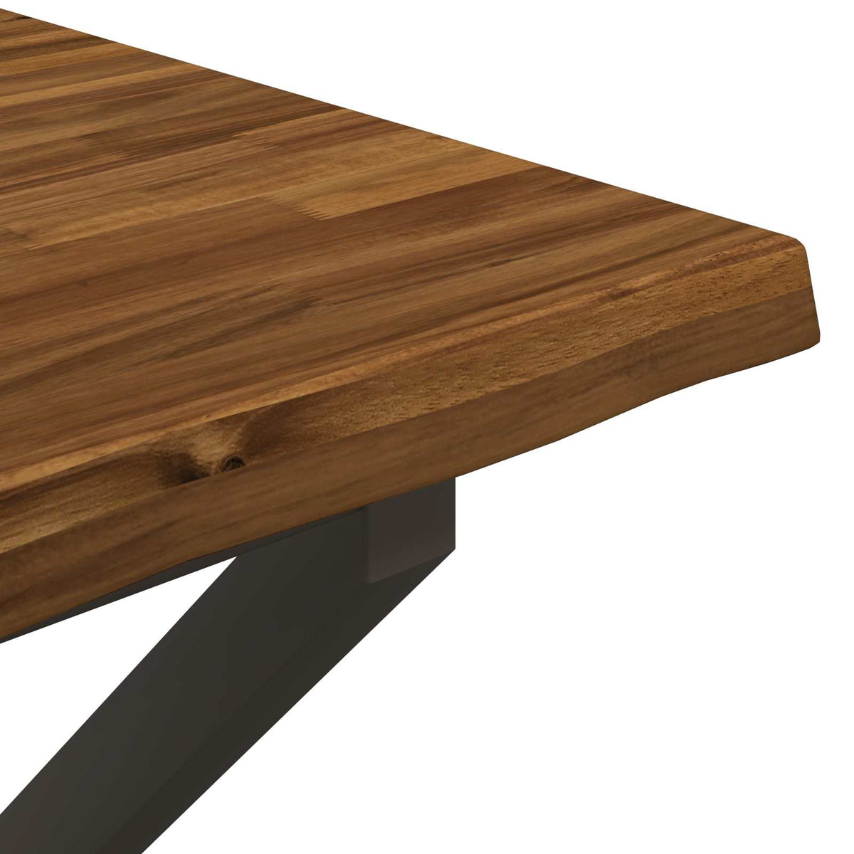 vidaXL 80 x 80 x 75 cm Lite Drewno Akacji Naturalny i kawowy Kwadrat
