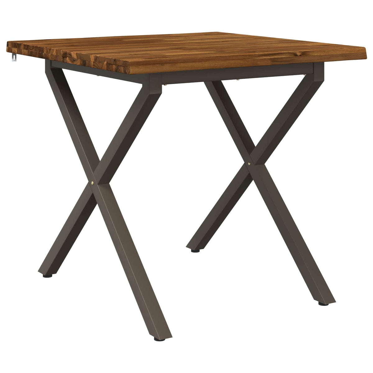 vidaXL 80 x 80 x 75 cm Lite Drewno Akacji Naturalny i kawowy Kwadrat