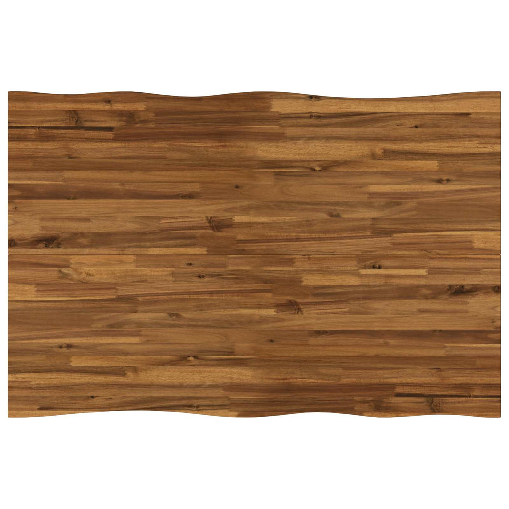 vidaXL 120 x 80 x 75 cm Lite Drewno Akacji Naturalny i kawowy