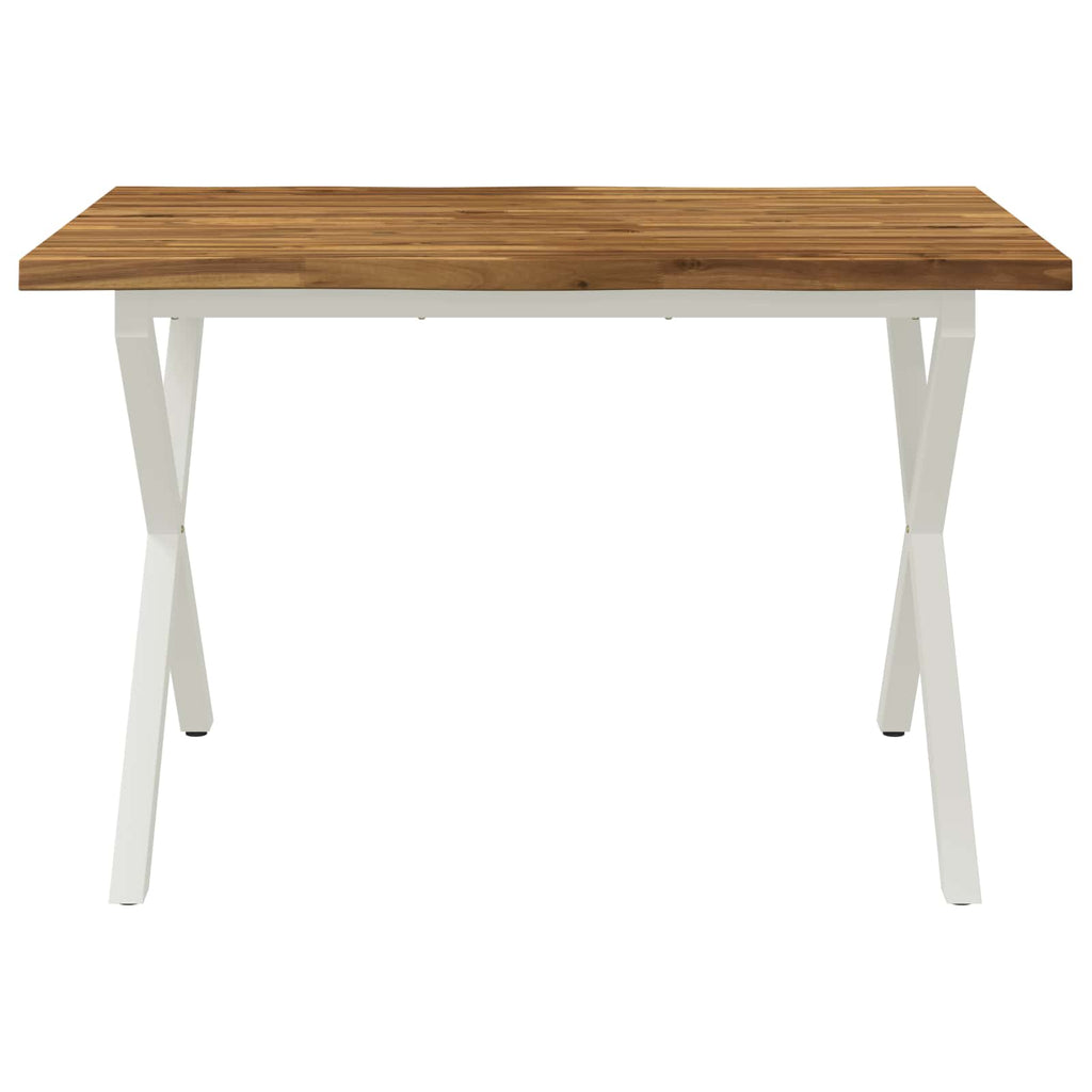 vidaXL 120 x 80 x 75 cm Lite Drewno Akacji Naturalne i białe