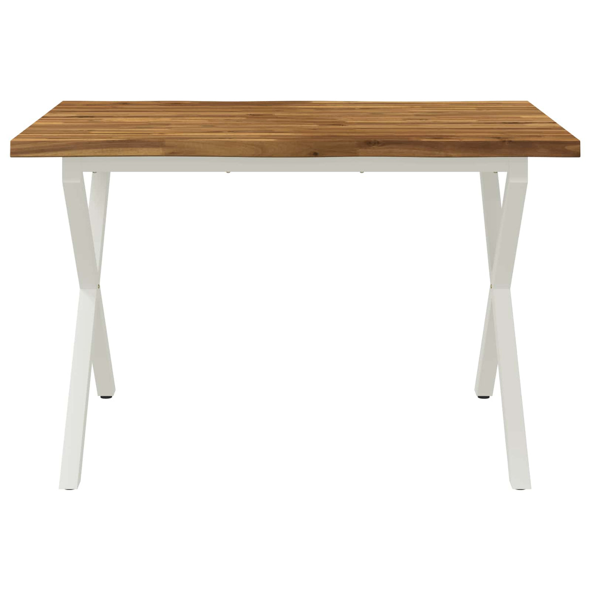 vidaXL 120 x 80 x 75 cm Lite Drewno Akacji Naturalne i białe