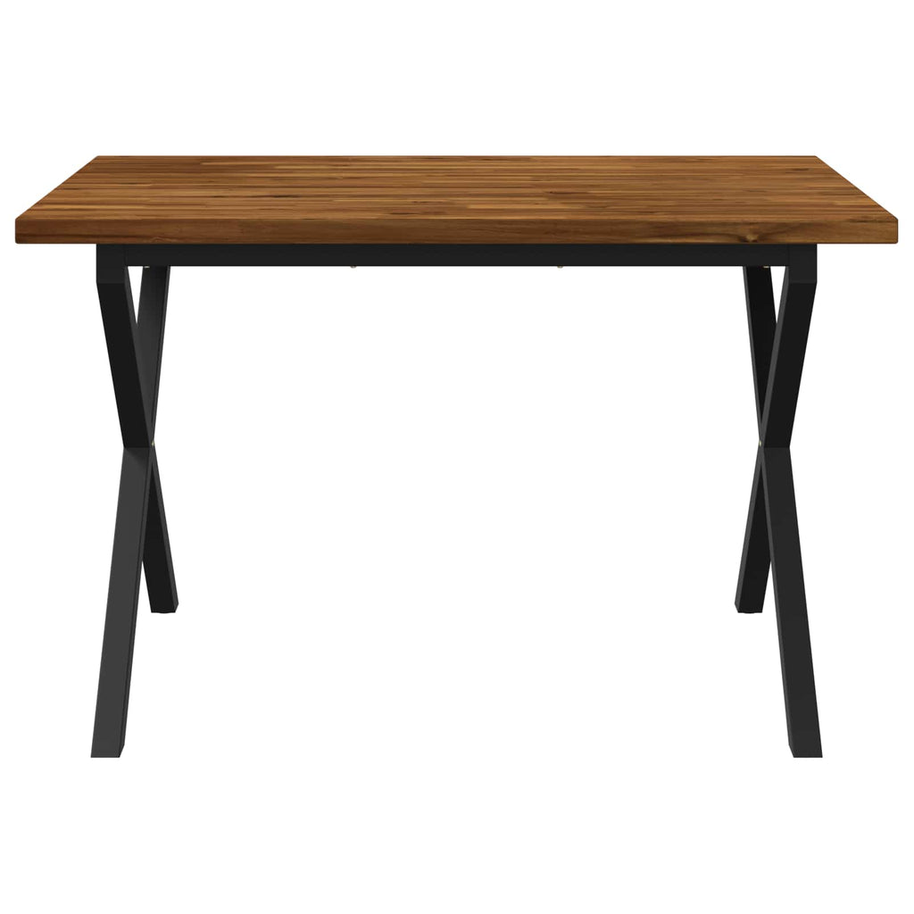 vidaXL 120 x 80 x 75 cm Lite Drewno Akacji Naturalny i czarny