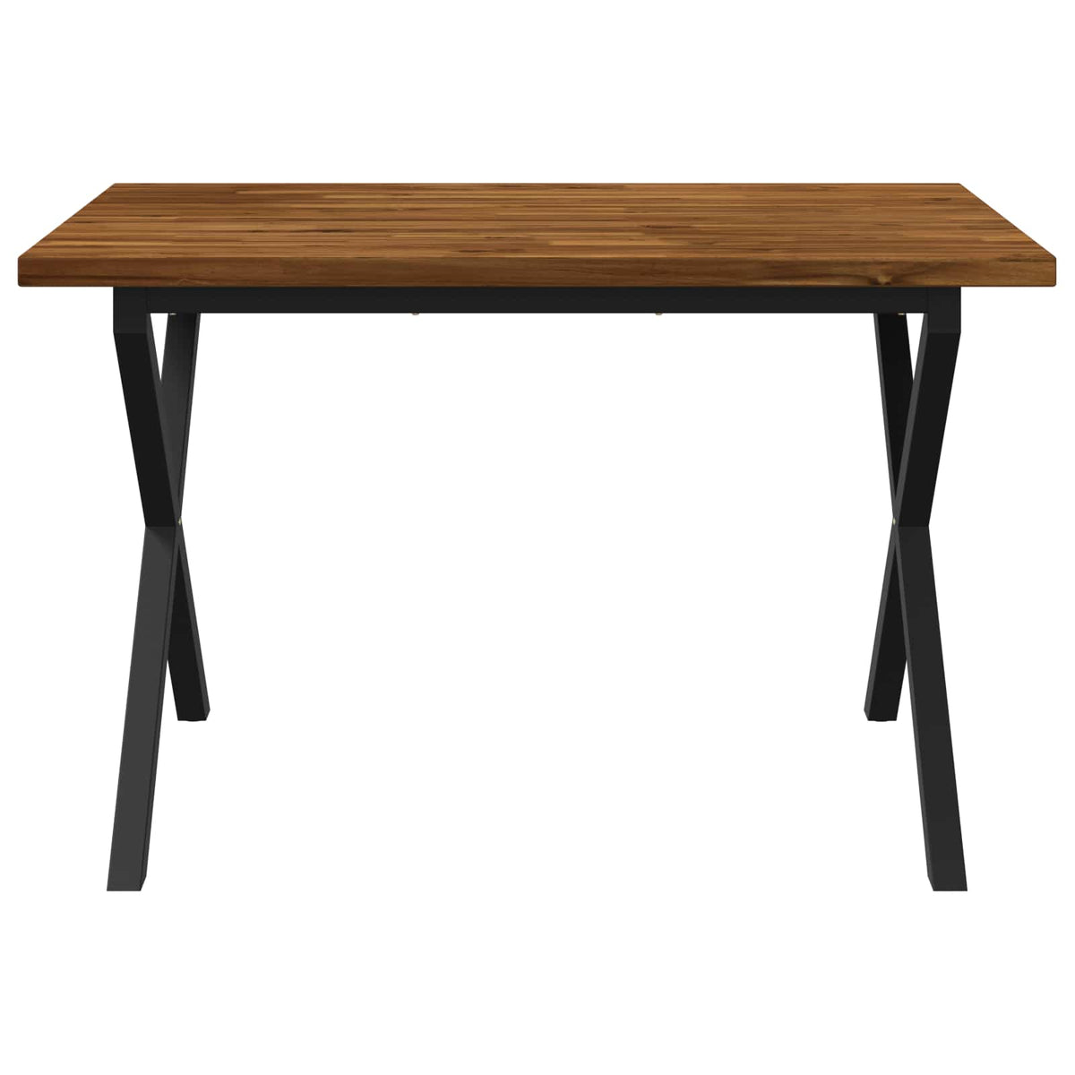 vidaXL 120 x 80 x 75 cm Lite Drewno Akacji Naturalny i czarny