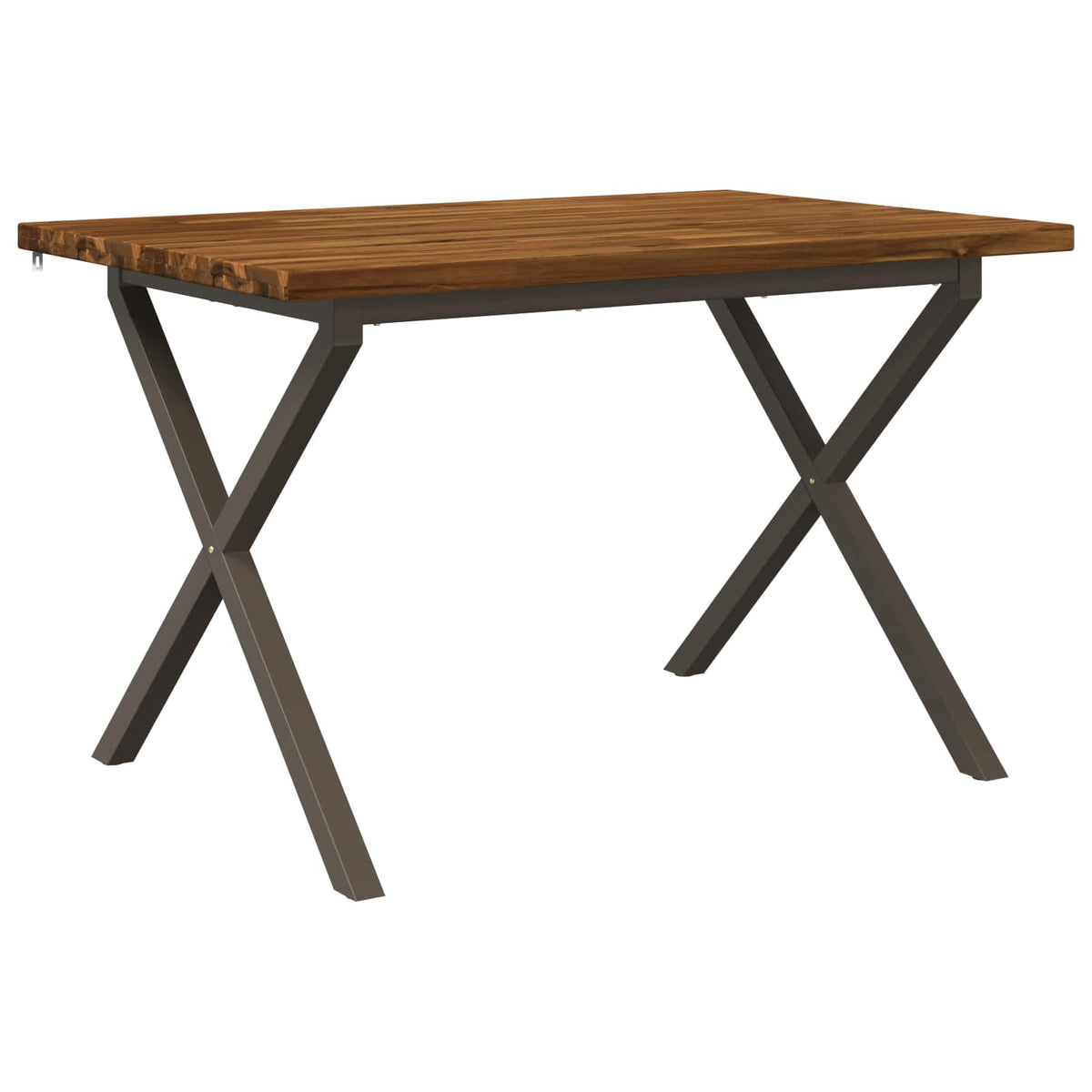 vidaXL 120 x 80 x 75 cm Lite Drewno Akacji Naturalny i kawowy