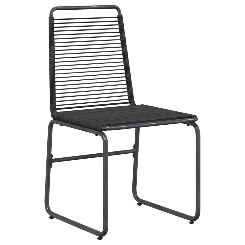 vidaXL Zestaw ogrodowy 5 szt. Czarny Metal i Rattan