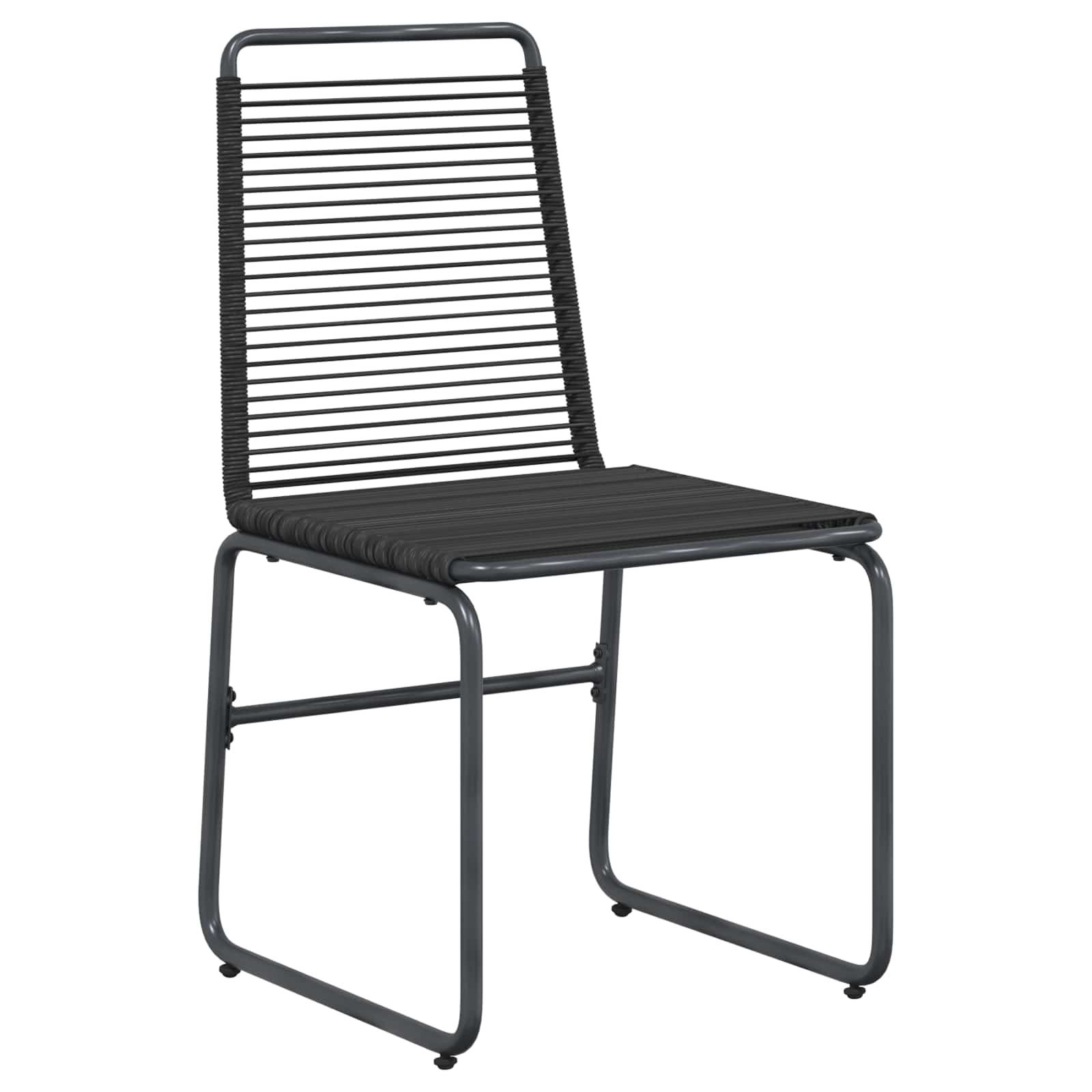 vidaXL Zestaw ogrodowy 5 szt. Czarny Metal i Rattan