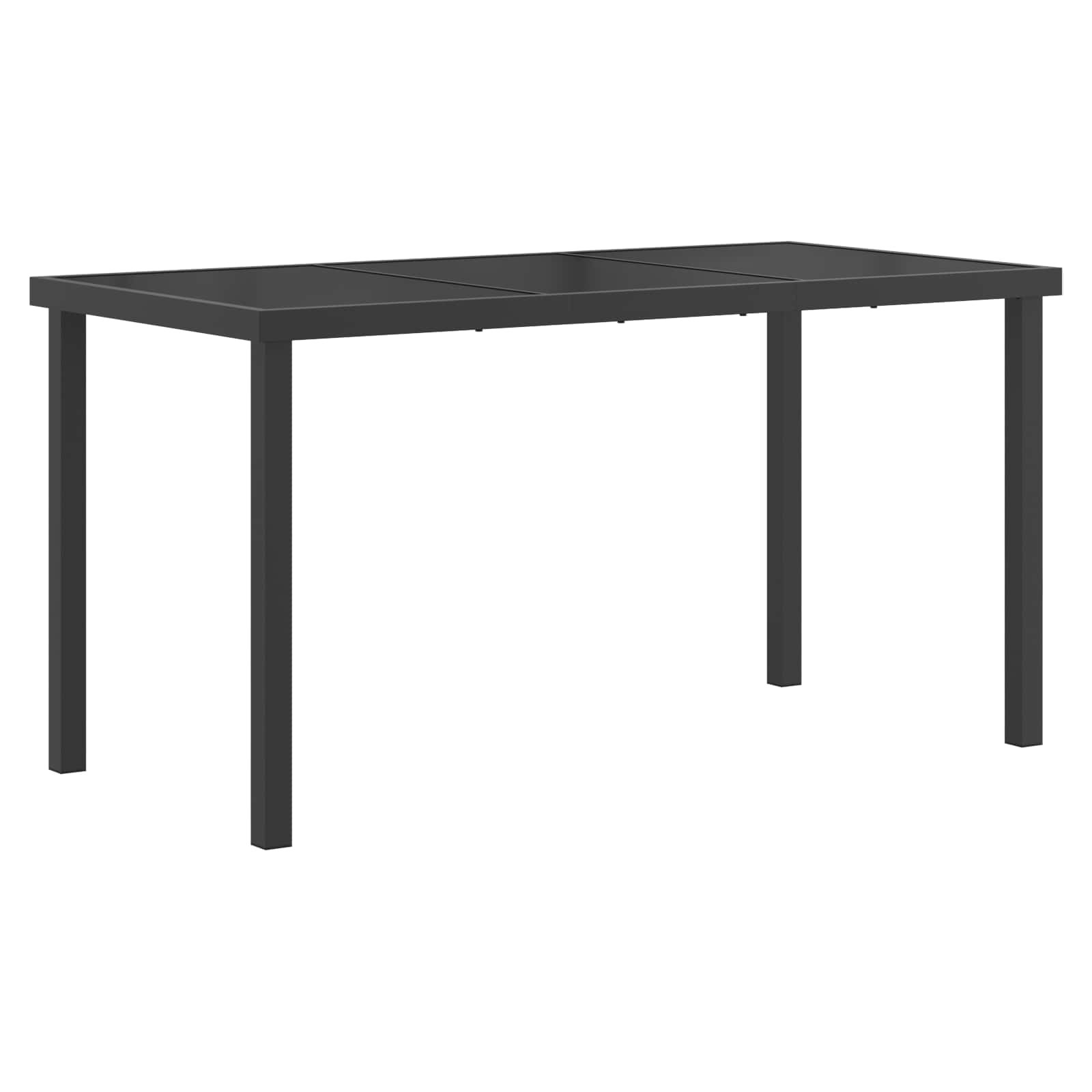 vidaXL Zestaw ogrodowy 5 szt. Czarny Metal i Rattan