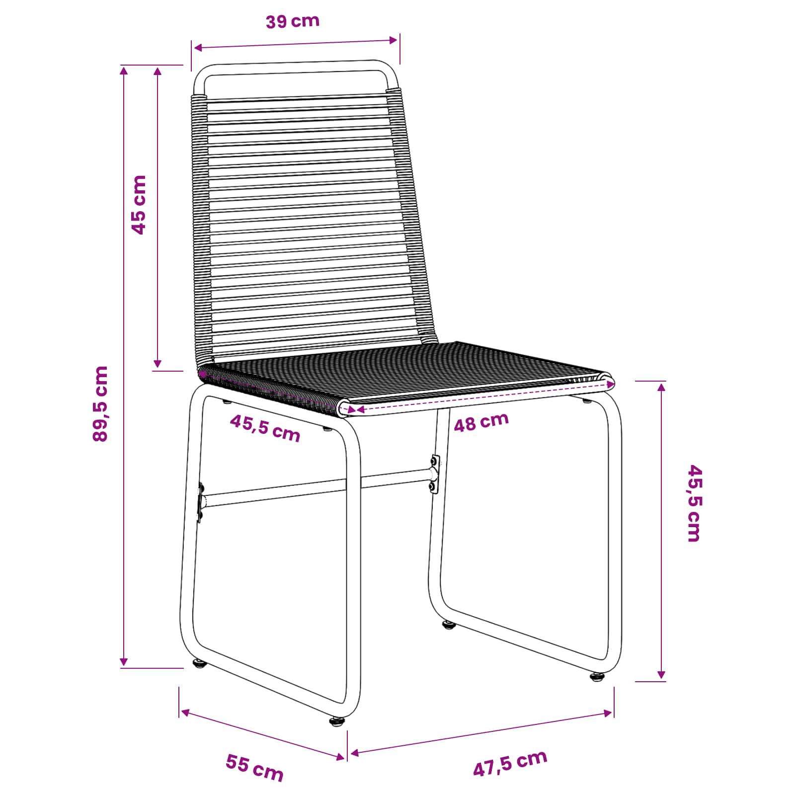 vidaXL Zestaw ogrodowy 5 szt. Czarny Metal i Rattan