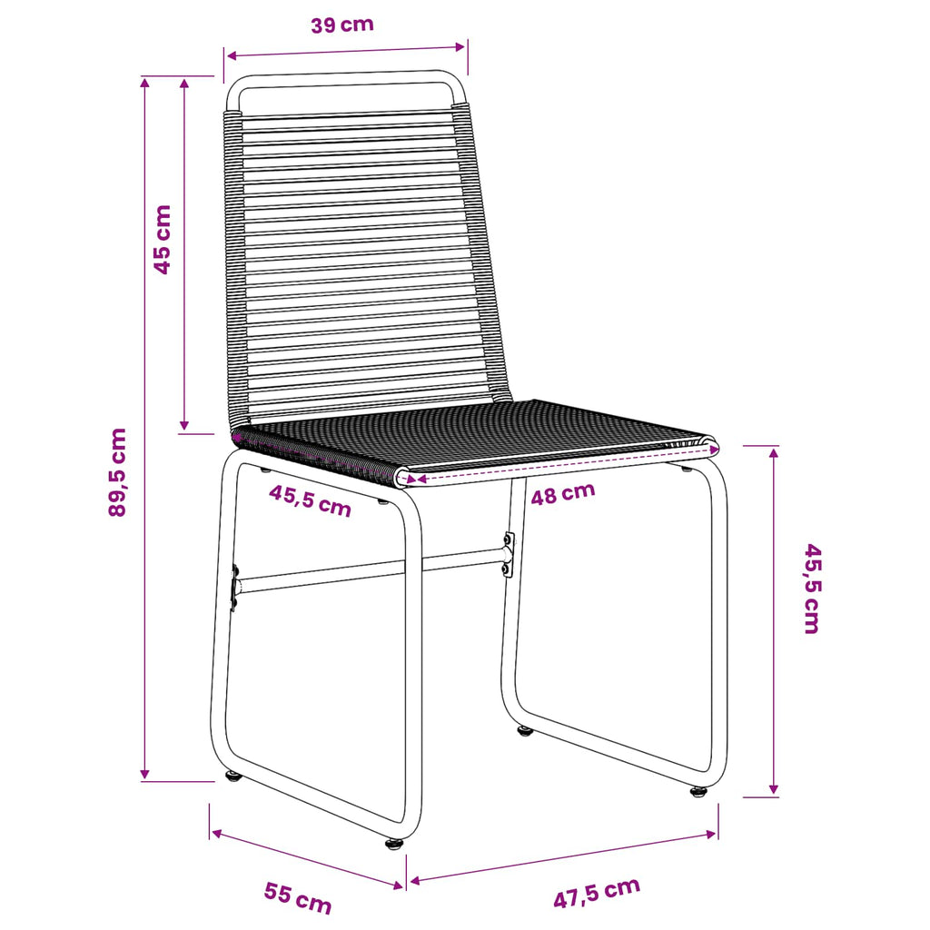 vidaXL Zestaw ogrodowy 5 szt. Czarny Metal i Rattan