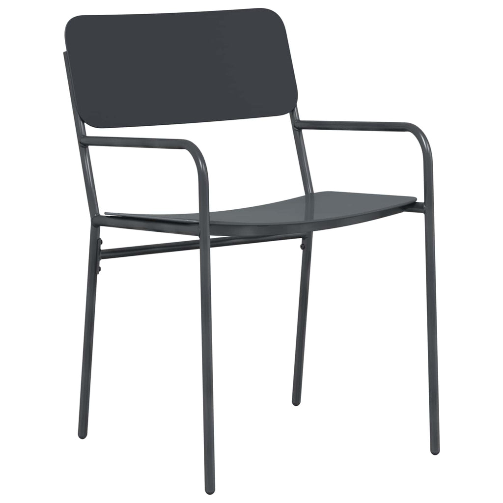 vidaXL Zestaw do jadalni 7 szt. Antracyt Stal