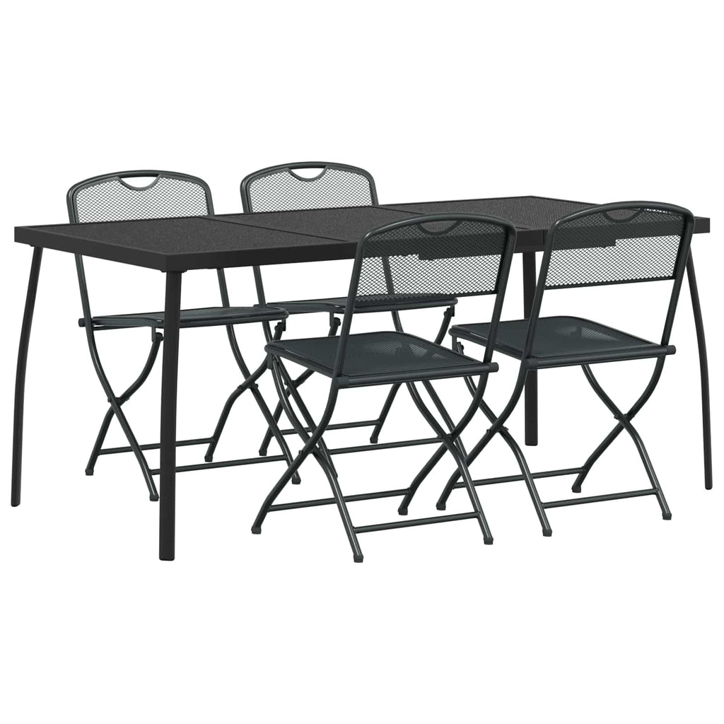 vidaXL Zestaw Mebli Ogrodowych 5 pcs antracytowy Żelazo i stal