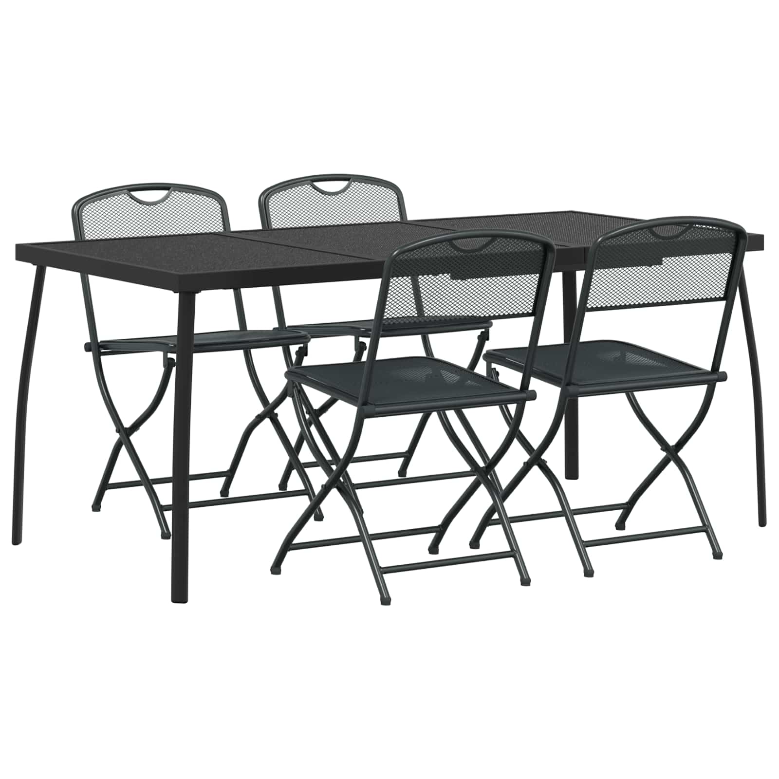 vidaXL Zestaw Mebli Ogrodowych 5 pcs antracytowy Żelazo i stal