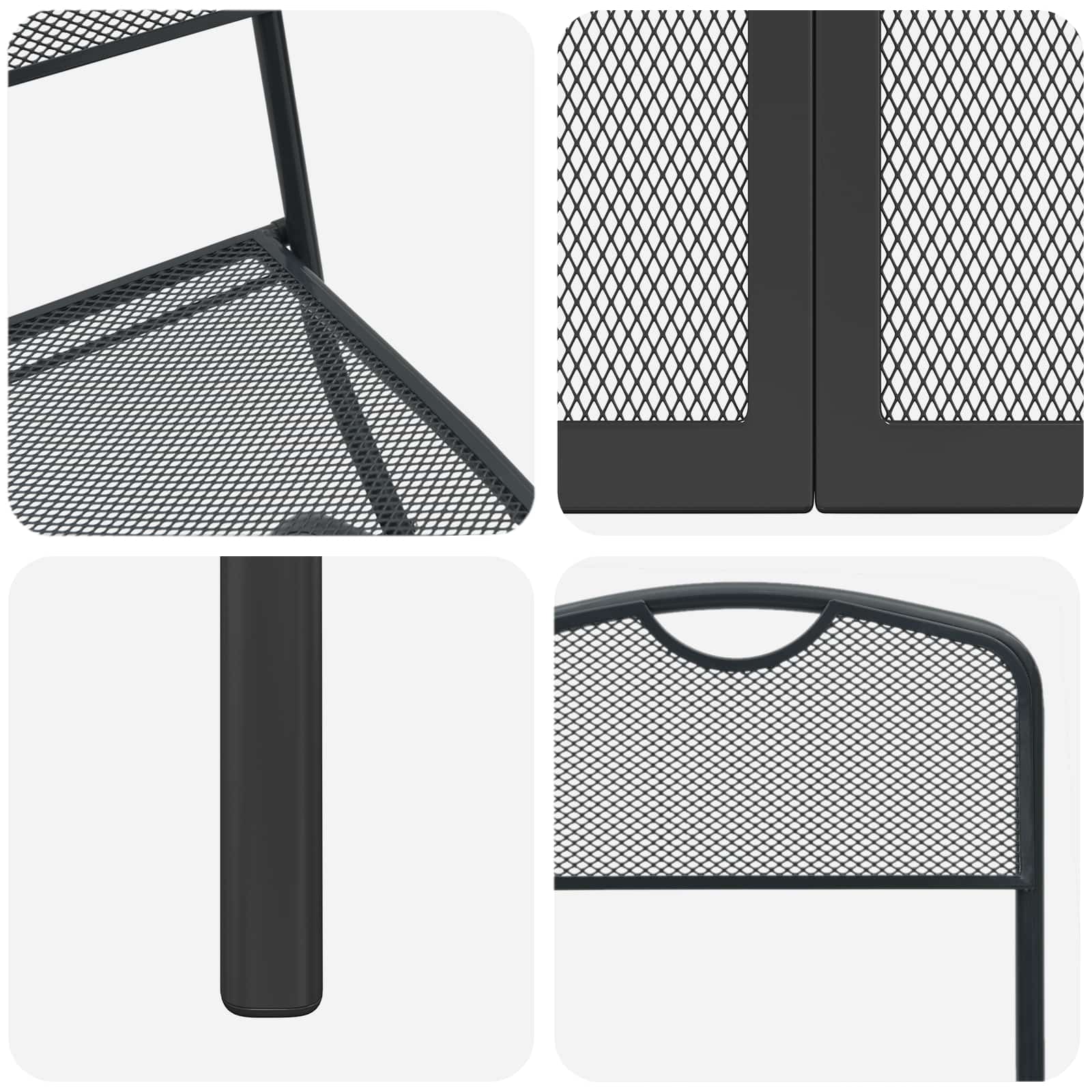 vidaXL Zestaw Mebli Ogrodowych 9 pcs antracytowy Żelazo i stal