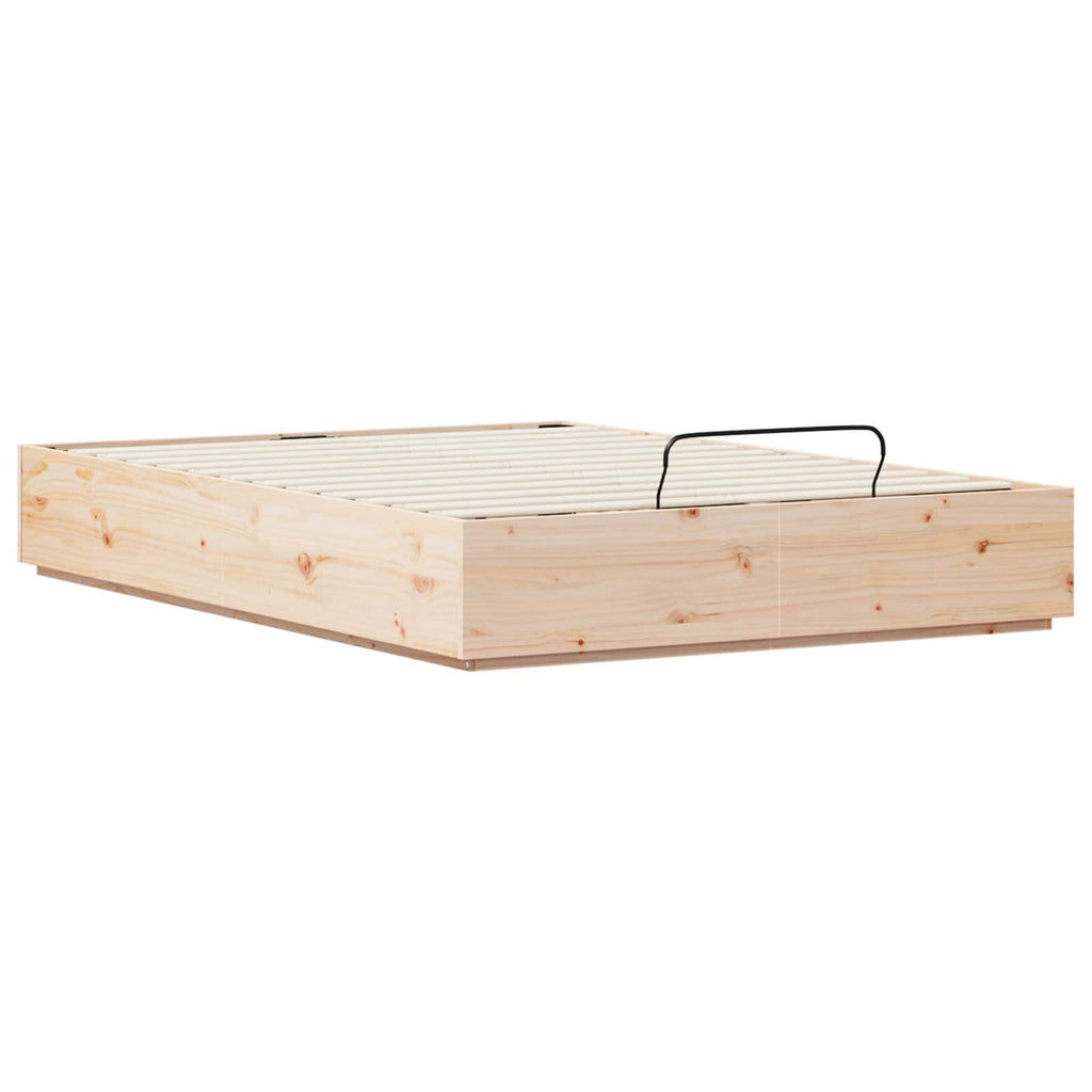vidaXL Rama Łóżka Otomanowego z Przechowalnią naturalny 140 x 200 cm