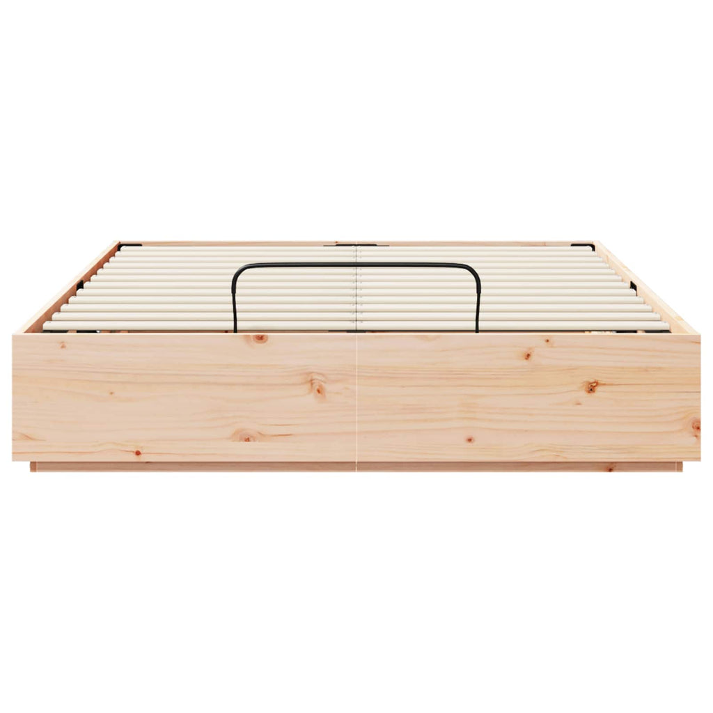 vidaXL Rama Łóżka Otomanowego z Przechowalnią naturalny 140 x 200 cm