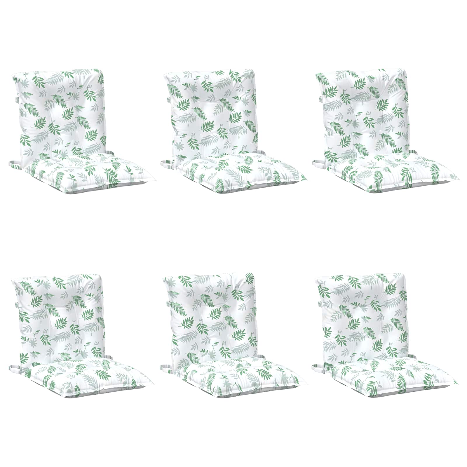 vidaXL Poduszka na zewnątrz 6 pcs Biały 100 x 50 x 7 cm tkanina