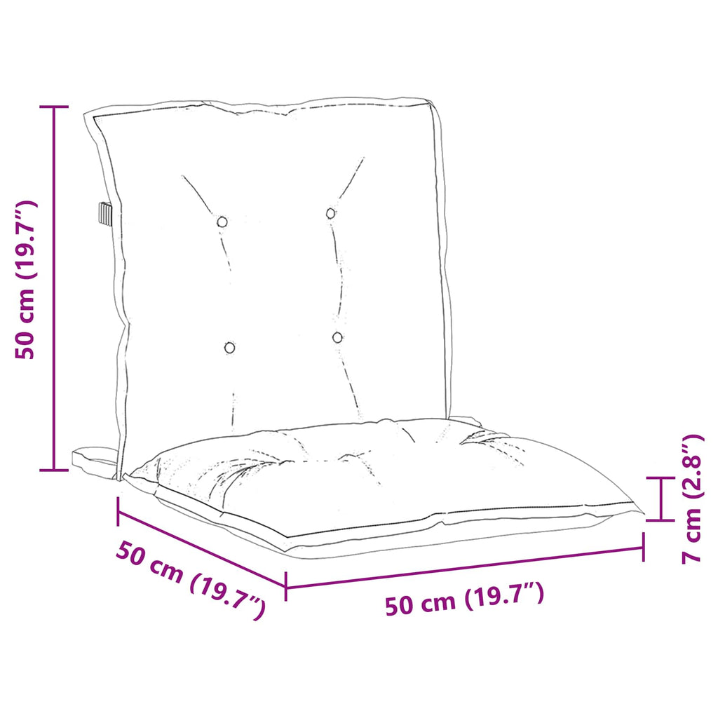 vidaXL Poduszka na zewnątrz 6 pcs Biały 100 x 50 x 7 cm tkanina