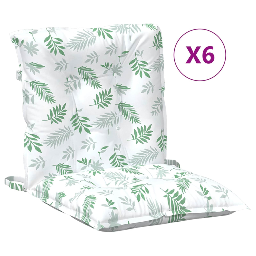 vidaXL Poduszka na zewnątrz 6 pcs Biały 100 x 50 x 7 cm tkanina
