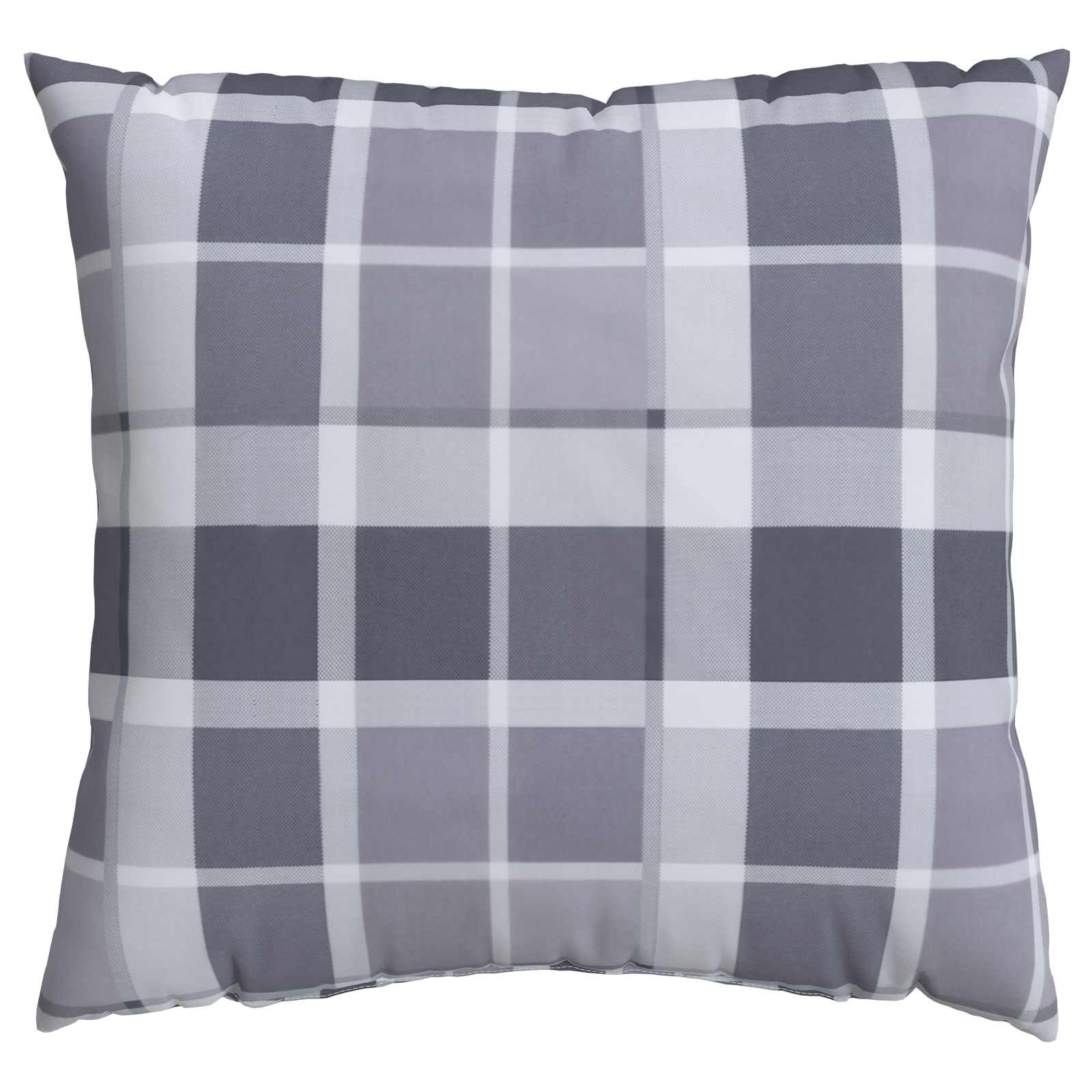 vidaXL Poduszka na zewnątrz 4 pcs Szary w krate 60 x 60 cm tkanina