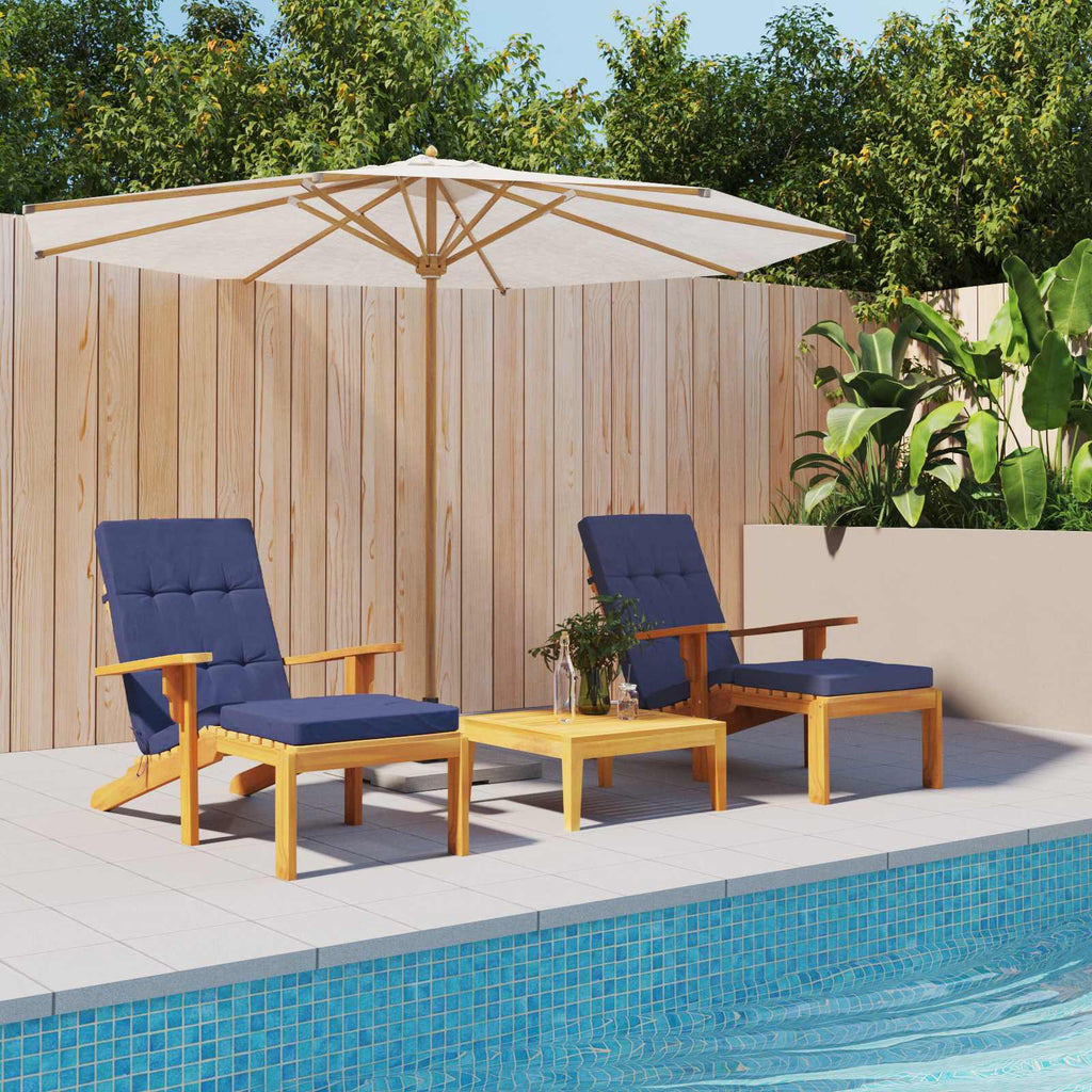 vidaXL Poduszka na zewnątrz 2 pcs Granatowy 180 x 55 x 7 cm tkanina