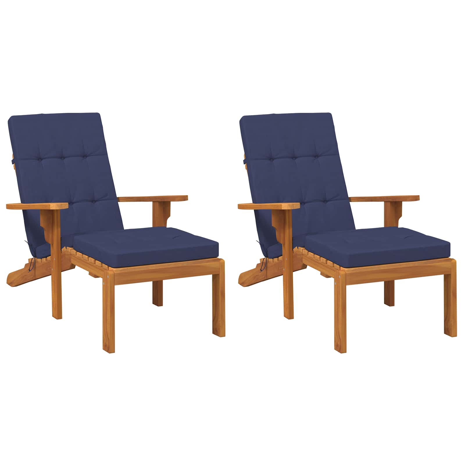 vidaXL Poduszka na zewnątrz 2 pcs Granatowy 180 x 55 x 7 cm tkanina