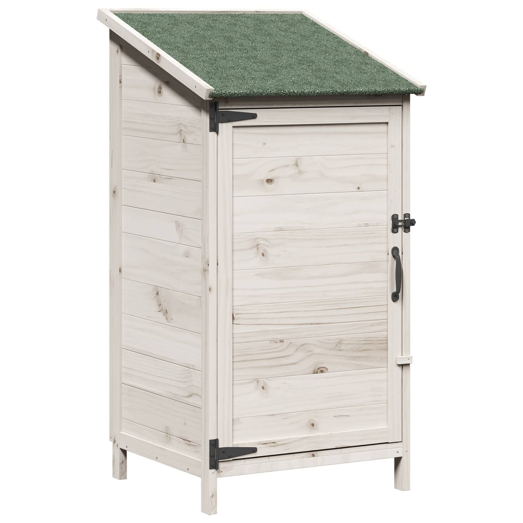 vidaXL Shed ogrodowy Biały 59 x 56 x 113,5 cm Drewno Świerkowe