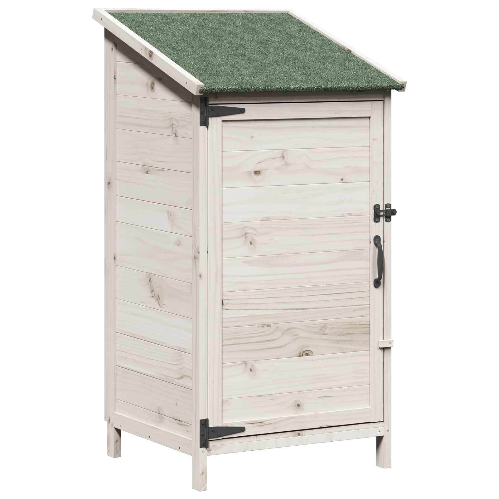 vidaXL Shed ogrodowy Biały 59 x 56 x 113,5 cm Drewno Świerkowe