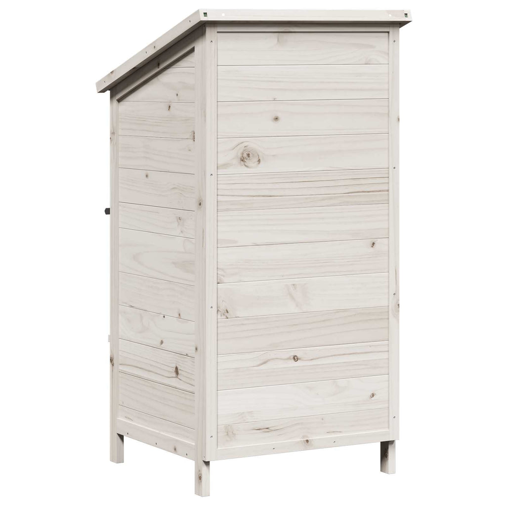 vidaXL Shed ogrodowy Biały 59 x 56 x 113,5 cm Drewno Świerkowe
